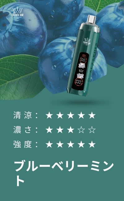 Al Fakher Crown Bar Crystal – ブルーベリーミント（Blueberry Mint）