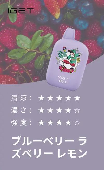 best flavours blueberry raspberry lemon IGET B5000