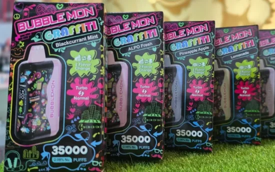 【2026人気先取り】Bubblemon Graffiti Vape レビュー|グラフィティ×LED搭載・味・モード切替! | VapePenZone Japan Bubblemon Graffiti Vape レビュー:850mAhバッテリーと20mlのリキッドで最大35000回の吸引体験