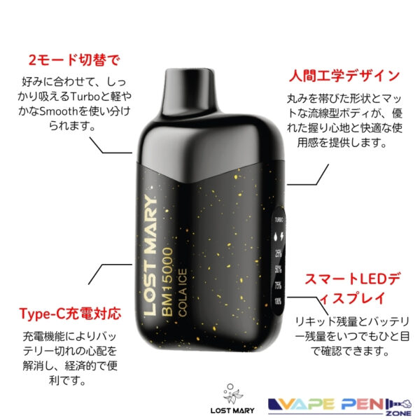 Elfbar Lost Mary BM15000の特徴