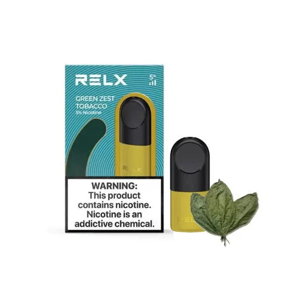 RELX Infinity交換用Pod - グリーンゼストタバコ (Green Zest Tobacco)