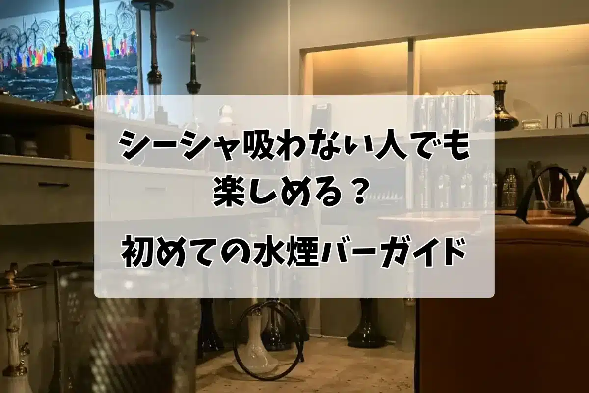 シーシャ吸わない人でも楽しめる？初めての水煙バーガイド