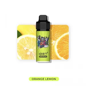 orange lemon IGET Bar Plus 6000 puffs vape kit