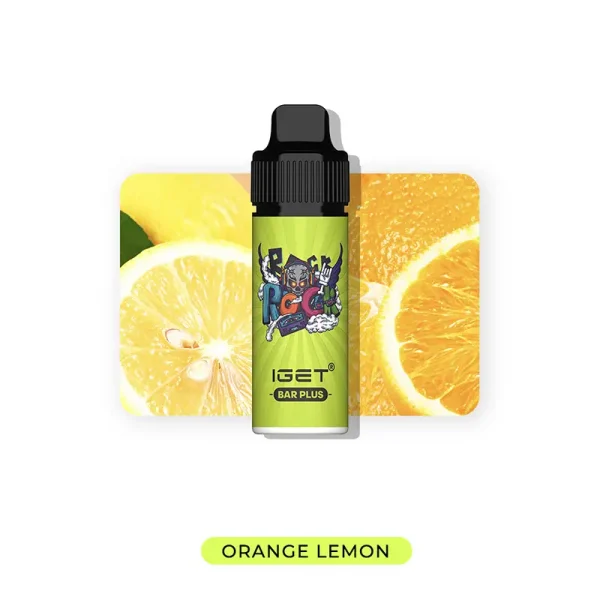 orange lemon IGET Bar Plus 6000 puffs vape kit