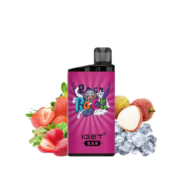 ストロベリー・ライチ・アイス (Strawberry Lychee Ice) - IGET Bar 3500 Puffs